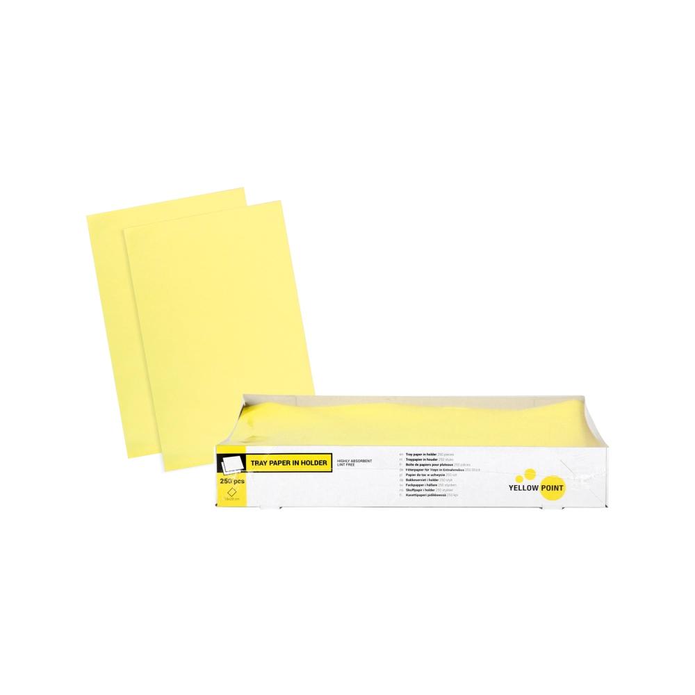 Yellow Point Boîte de papiers pour plateaux 18x28 cm jaune 250 pcs