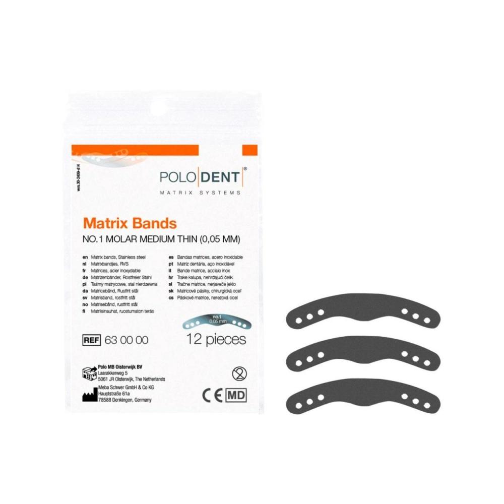 PoloDent Matrices no.1 molaires fin 0,05 mm pcs