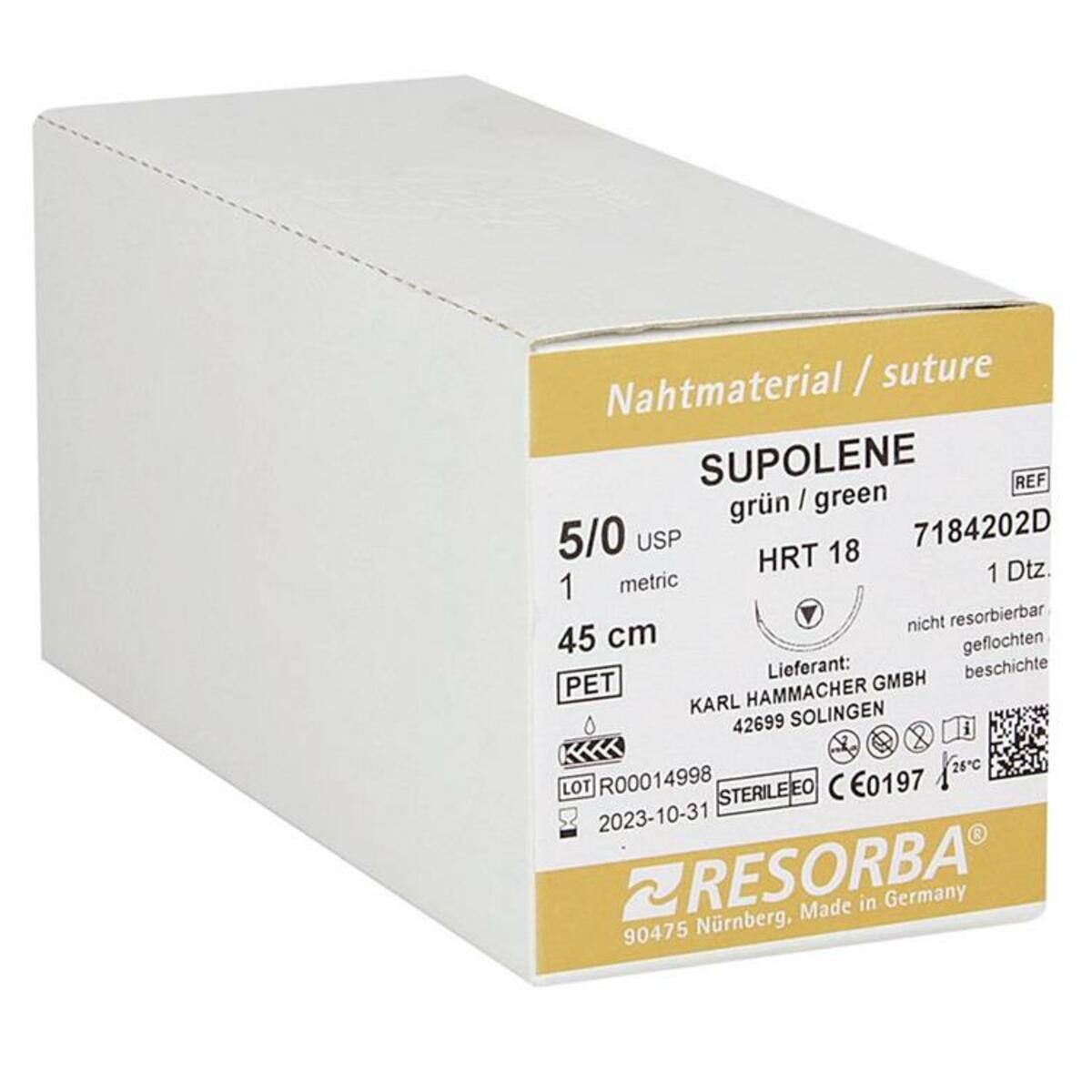 Resorba Fil de suture 5.0 Supolene HRT 18