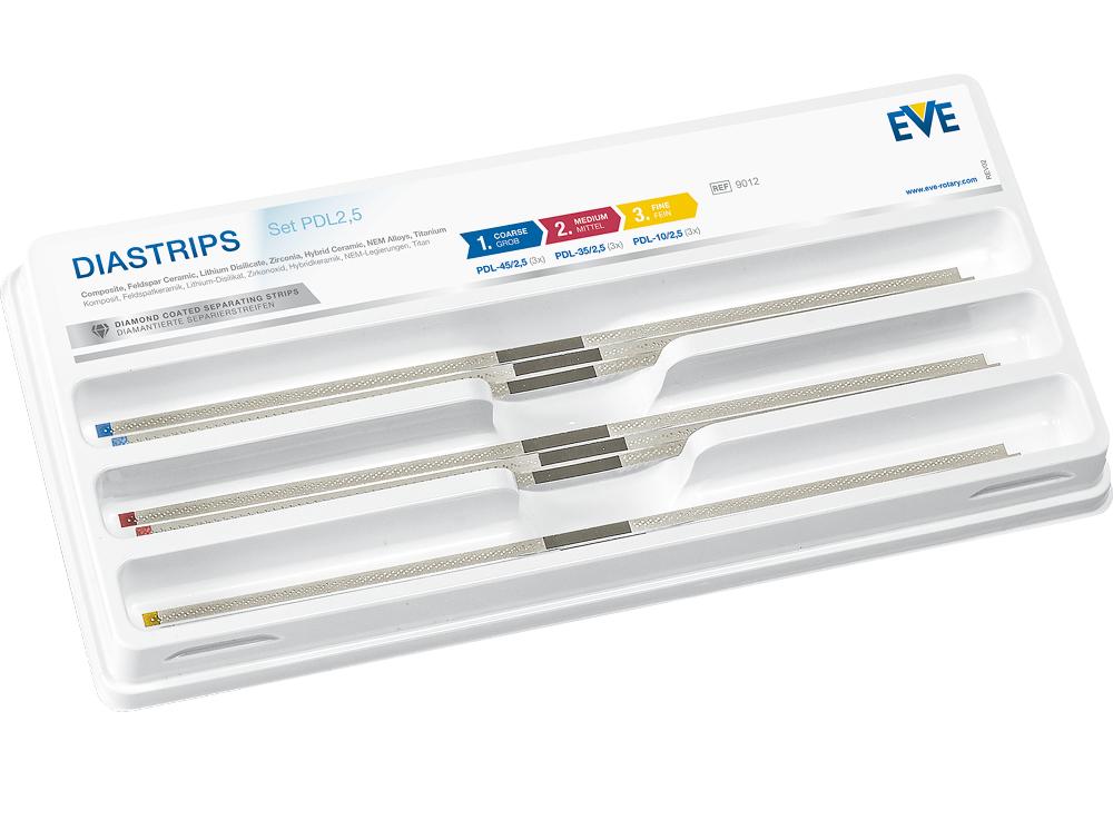 DIASTRIPS, set PDL2,5 - 2,5 mm (grossier, moyen, fin)