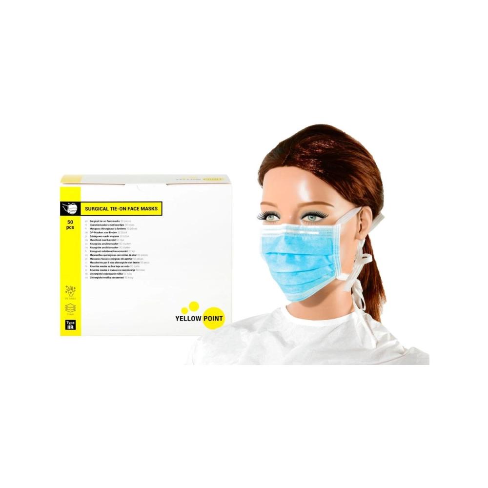 Y.P. masques Type IIR avec cordelettes lavande 50 pcs