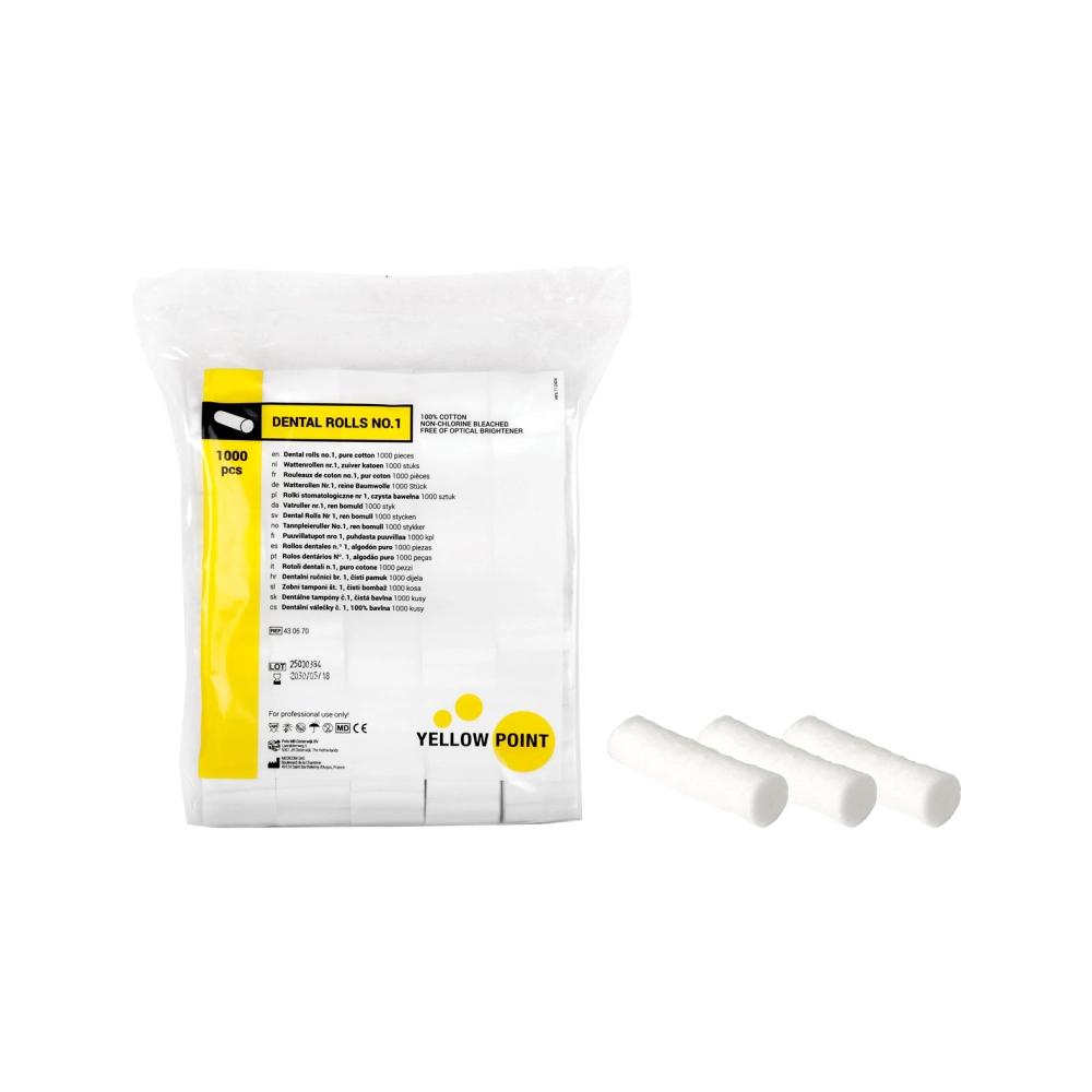 Yellow P. roul. de coton no.1 1000 pcs