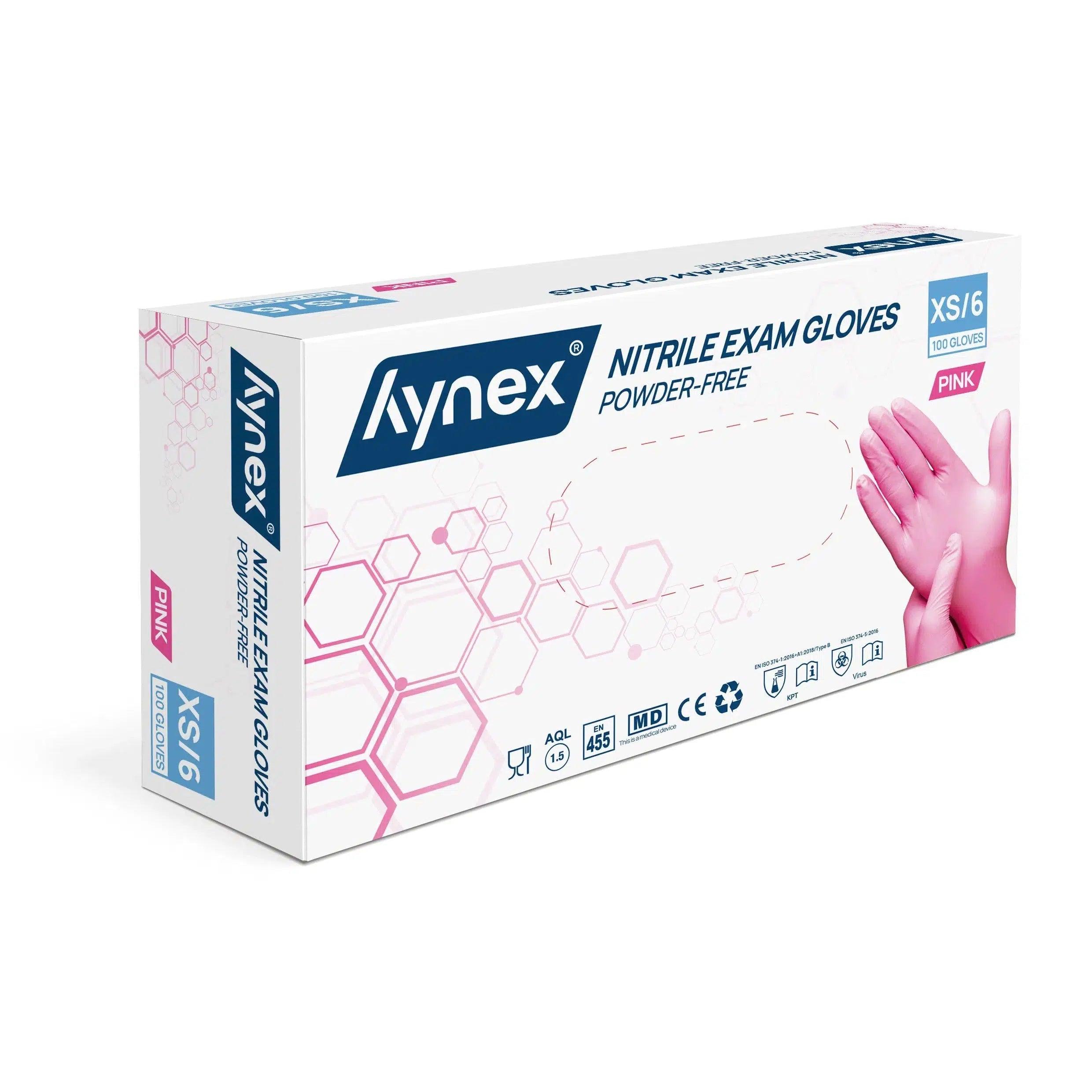 Gants nitrile INTCO non poudrés roses 3,5 g (100 pcs)