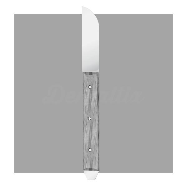 Gipsmes met kuvetopener (17 cm)
