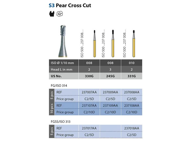 DIATECH Speedster Carbide Burs S3-314-010-2,10