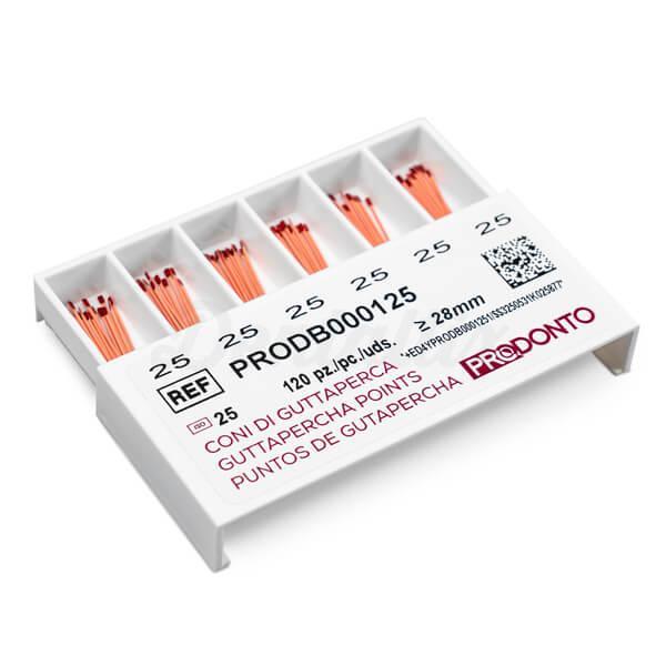 Pointes de Gutta Percha de 28 mm pour obturation du canal radiculaire (120 pcs)