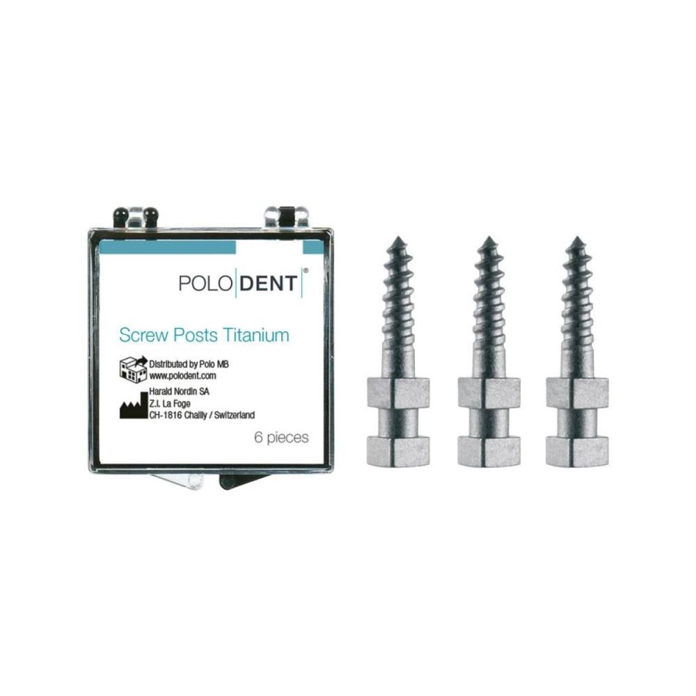PoloDent screw posts titane S-2 6 pcs