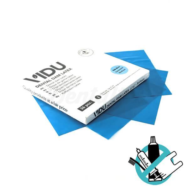Digues en caoutchouc sans poudre bleu (36 pcs)