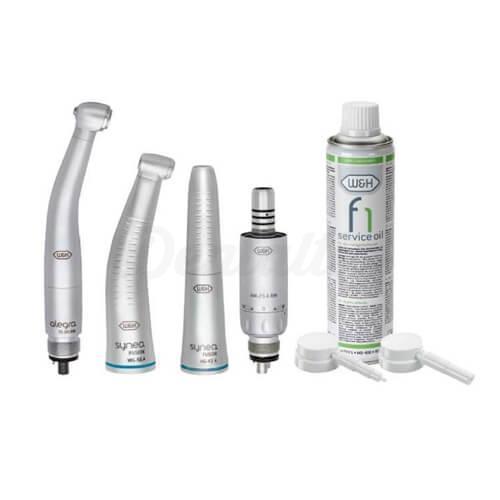 Kit 3: roterende instrumentatie Alegra-turbine, hoekstuk en handstuk Fusion