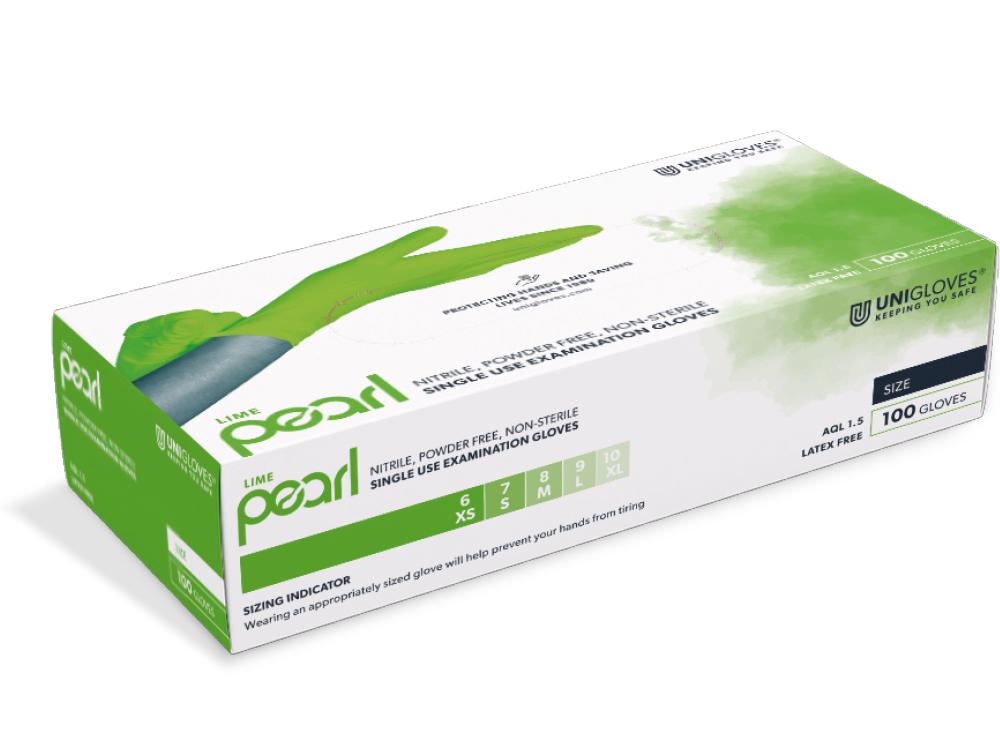 Nitrile GREEN PEARL -XS- 100pcs
