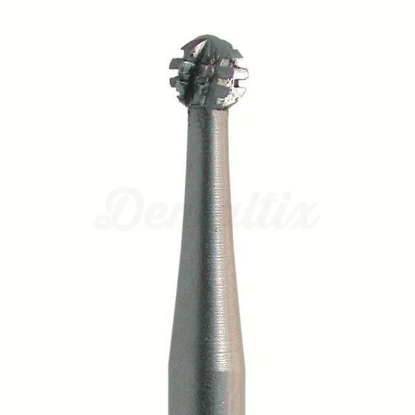 11RF.HP - Fraise en acier inoxydable forme de boule striée pour pièce à main (2 pcs)