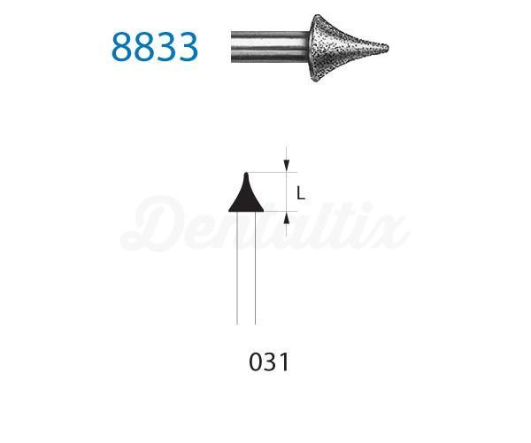 Fraise 8833.314. Diamantée Lance FG (5 pcs)