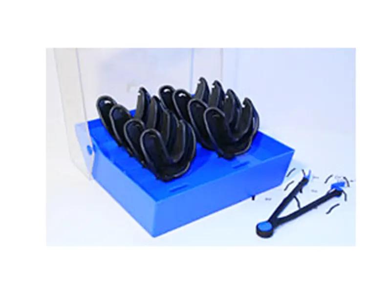 Border-Lock autoclavable porte-empreinte inférieur denté assortiment avec boîte de rangement