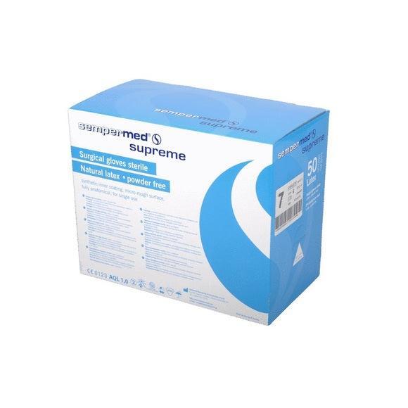Sempermed Supreme gants latex stériles non poudrés (50 paires)