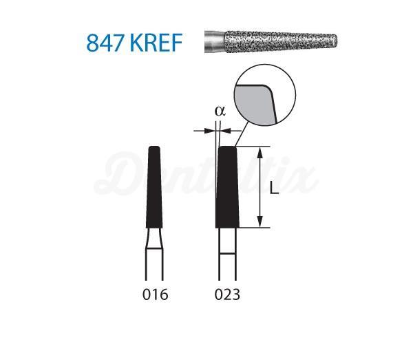 Diamantboor conisch afgerond 847KR FG (5 st.)