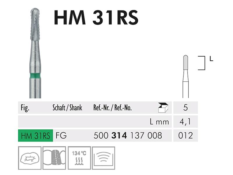 HM 31 RS FG 012 fraise en carbure de tungstène