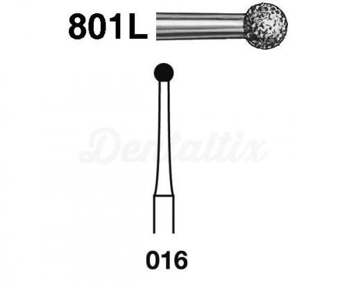 Fraise diamantée ronde 801L pour FG (5 pcs)