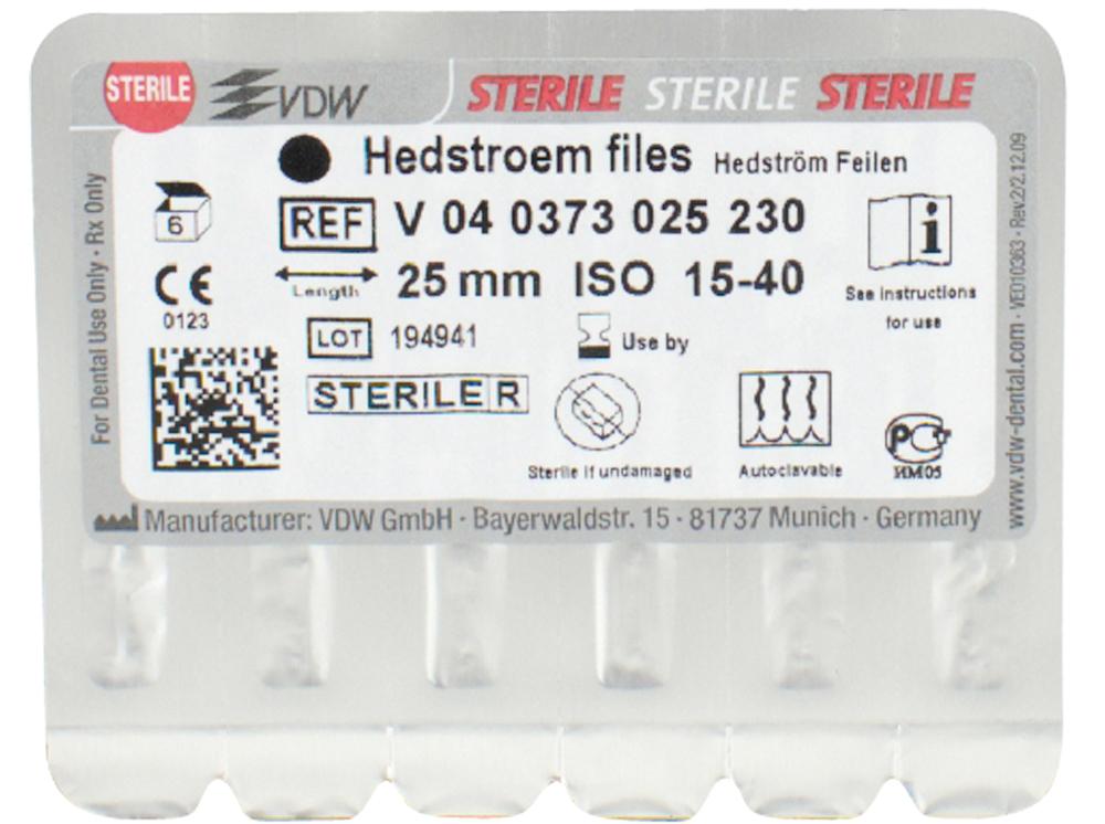 Limes Hedström 73/ 15-40 25mm stérile 6pcs