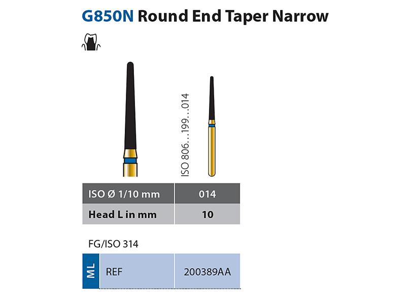 Diatech G850N Conique à bout rond effilé FG 015