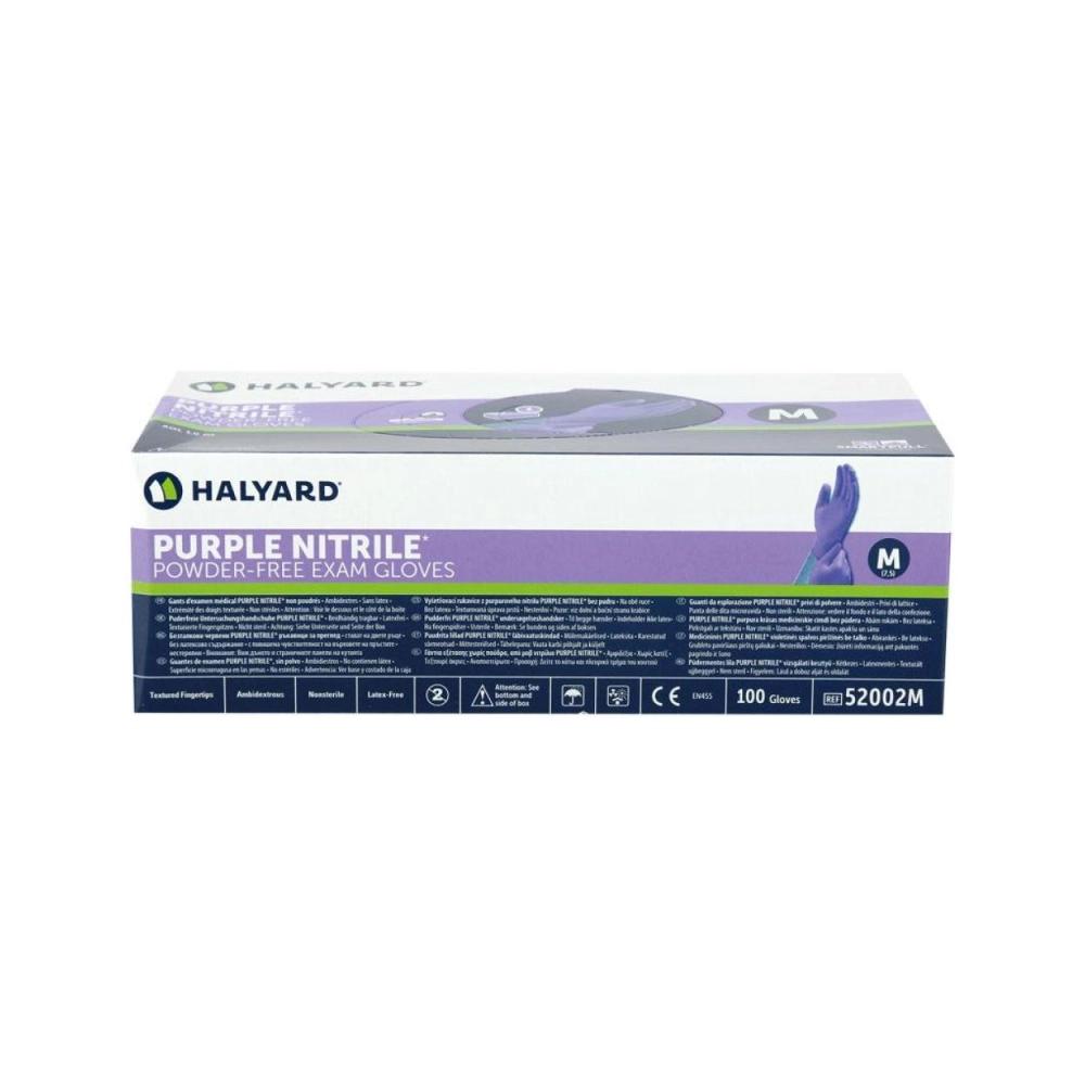 Halyard Handschoenen Nitrile poedervrij paars medium 100 stuks