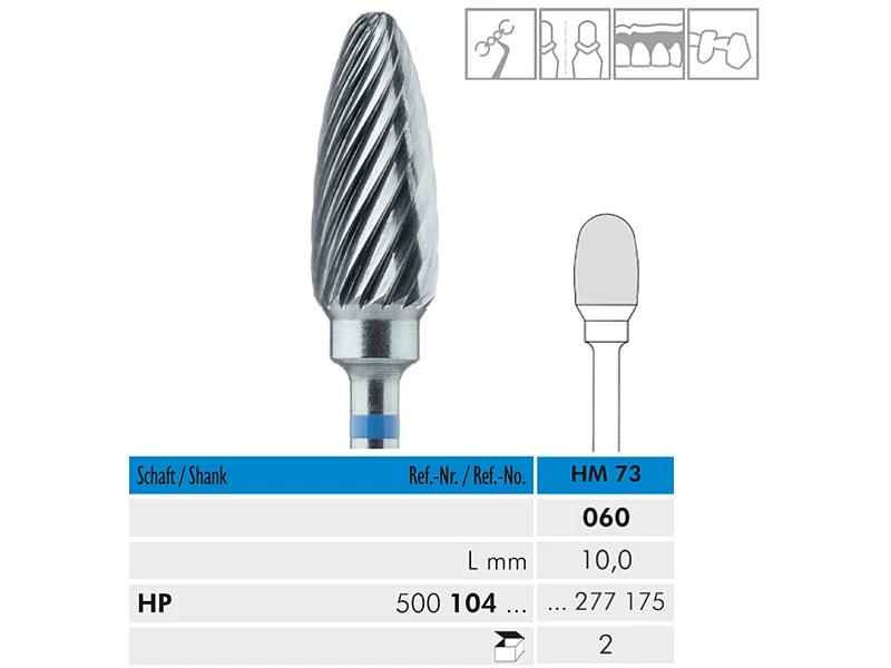 HM 73 HP 060 fraise en carbure de tungstène