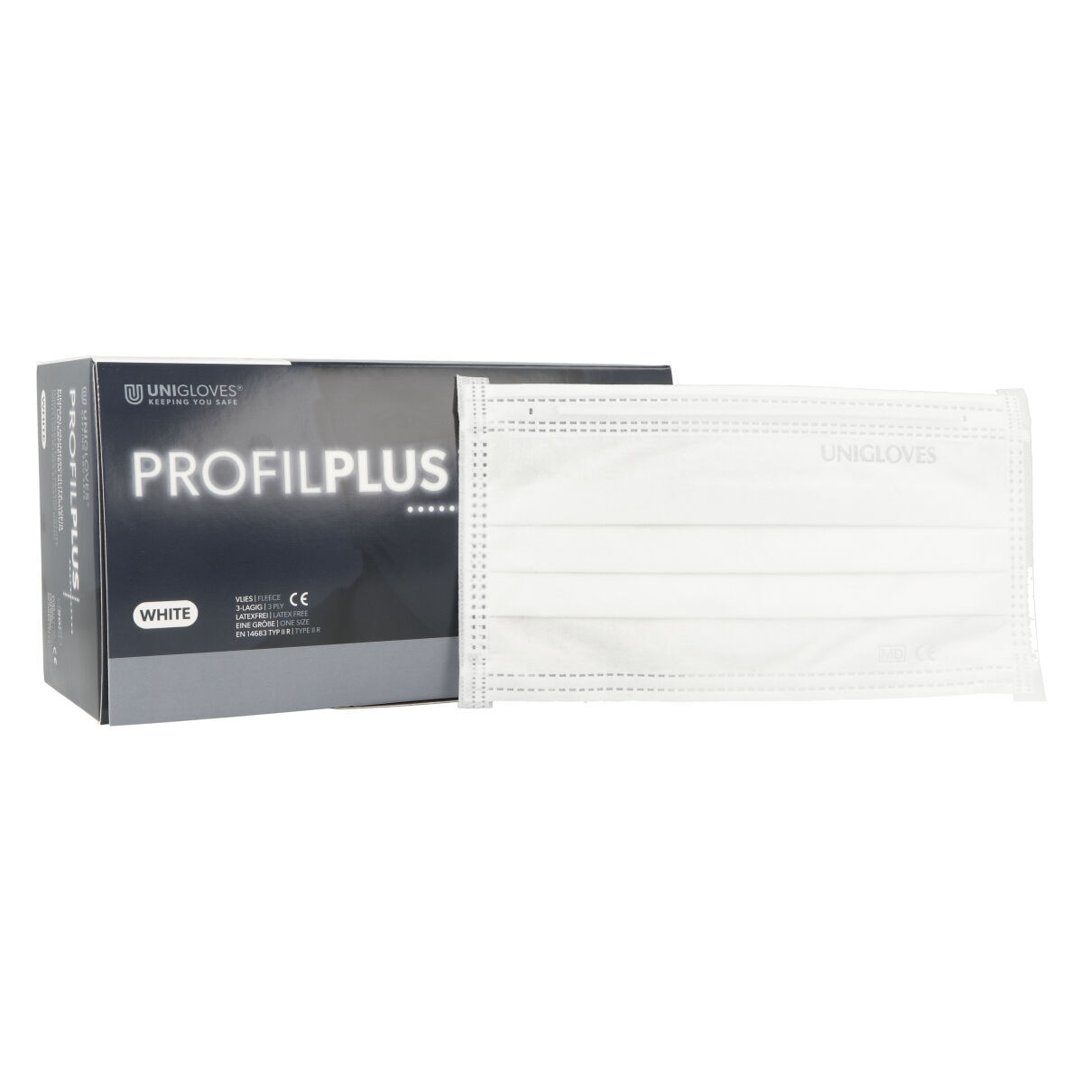 Unigloves PROFIL PLUS® Masques avec élastique - blanc