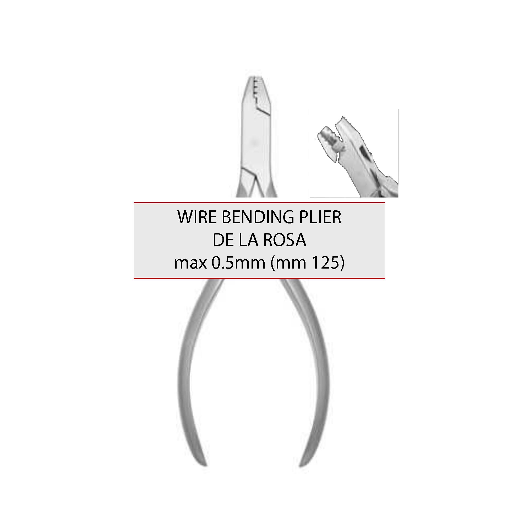 Pince orthodontique De la Rosa à rainures (fil max 0,5 mm, 125 mm) réf. 1023-4