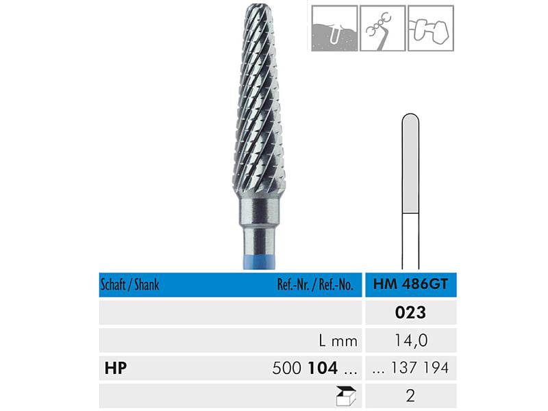 HM 486 GT HP 023 fraise en carbure de tungstène
