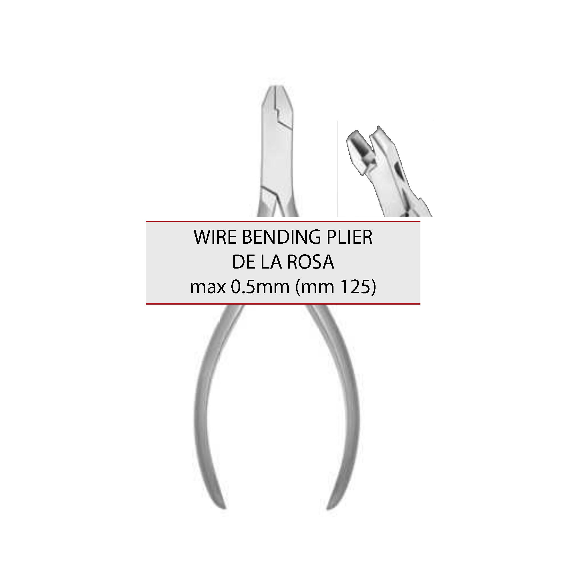 Pince orthodontique De la Rosa (fil max 0,5 mm, 125 mm) réf. 1023-5