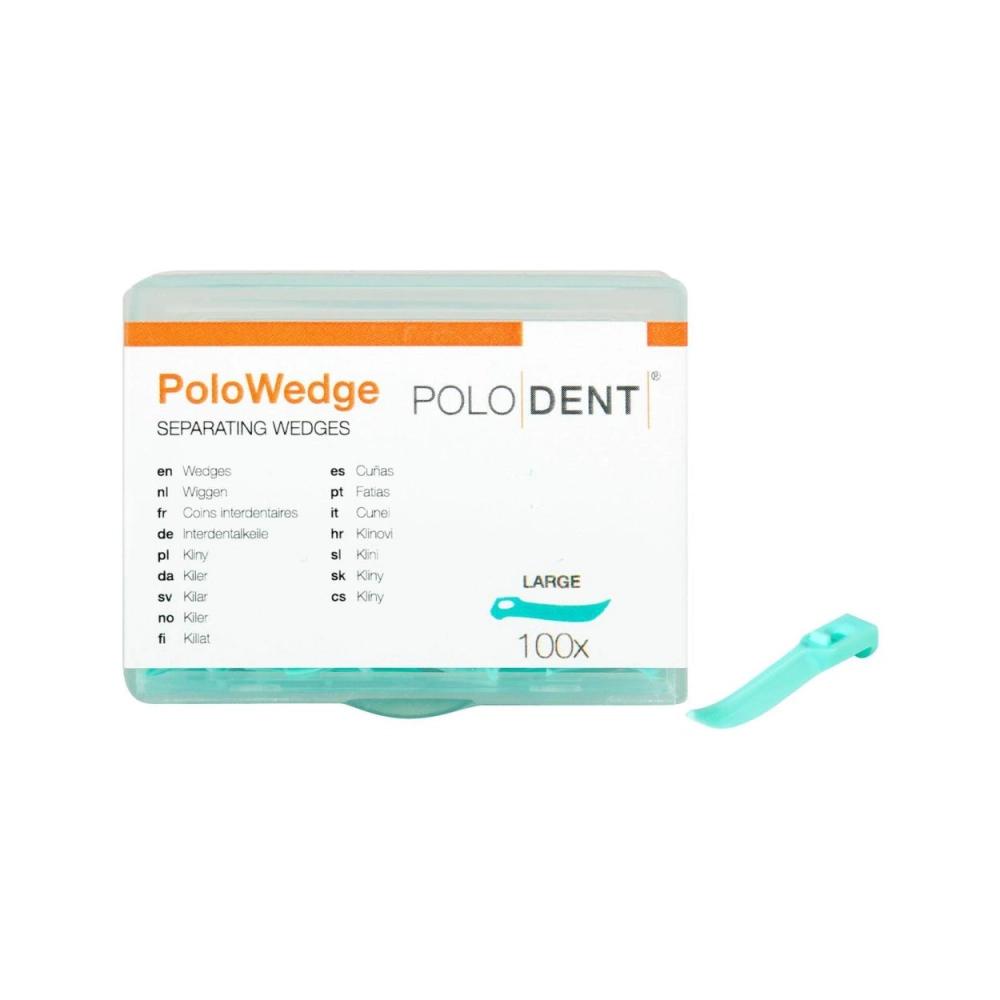 PoloDent PoloWedge large bleu sarcelle 100 pcs
