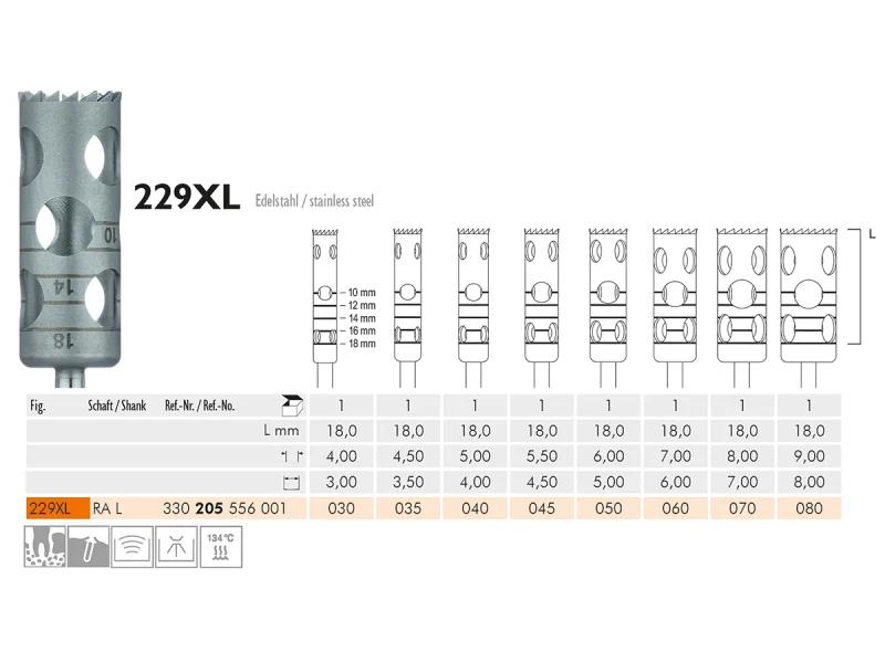 229 XL chirurgisch staalinstrument