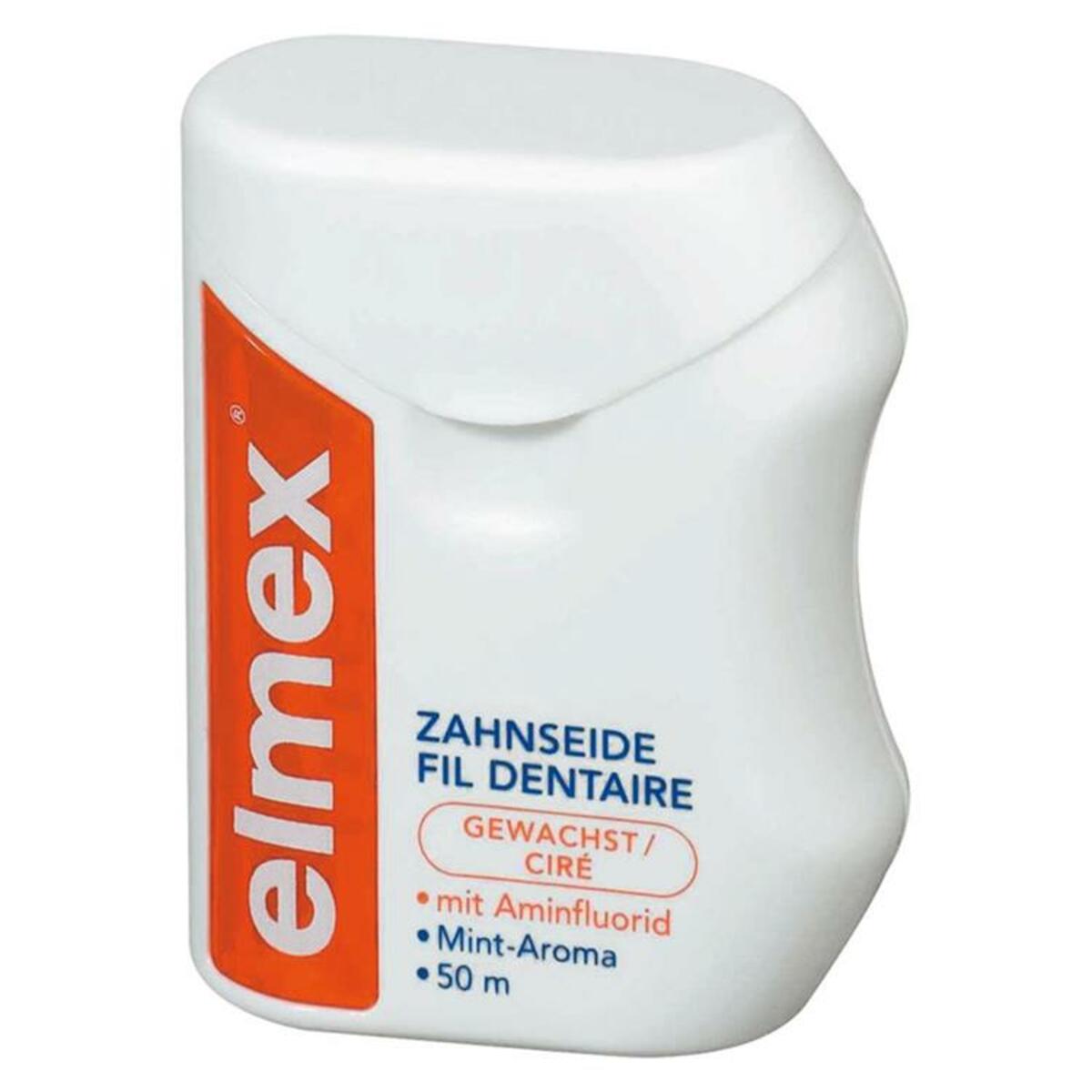 elmex® floss waxed met fluoride - mint