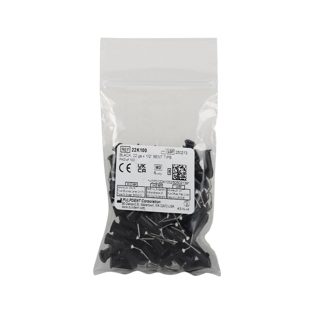 Pulpdent Embouts d'application 22G noir 100 pcs