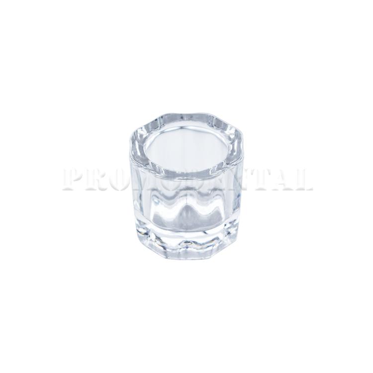 Godet dappen en verre transparent