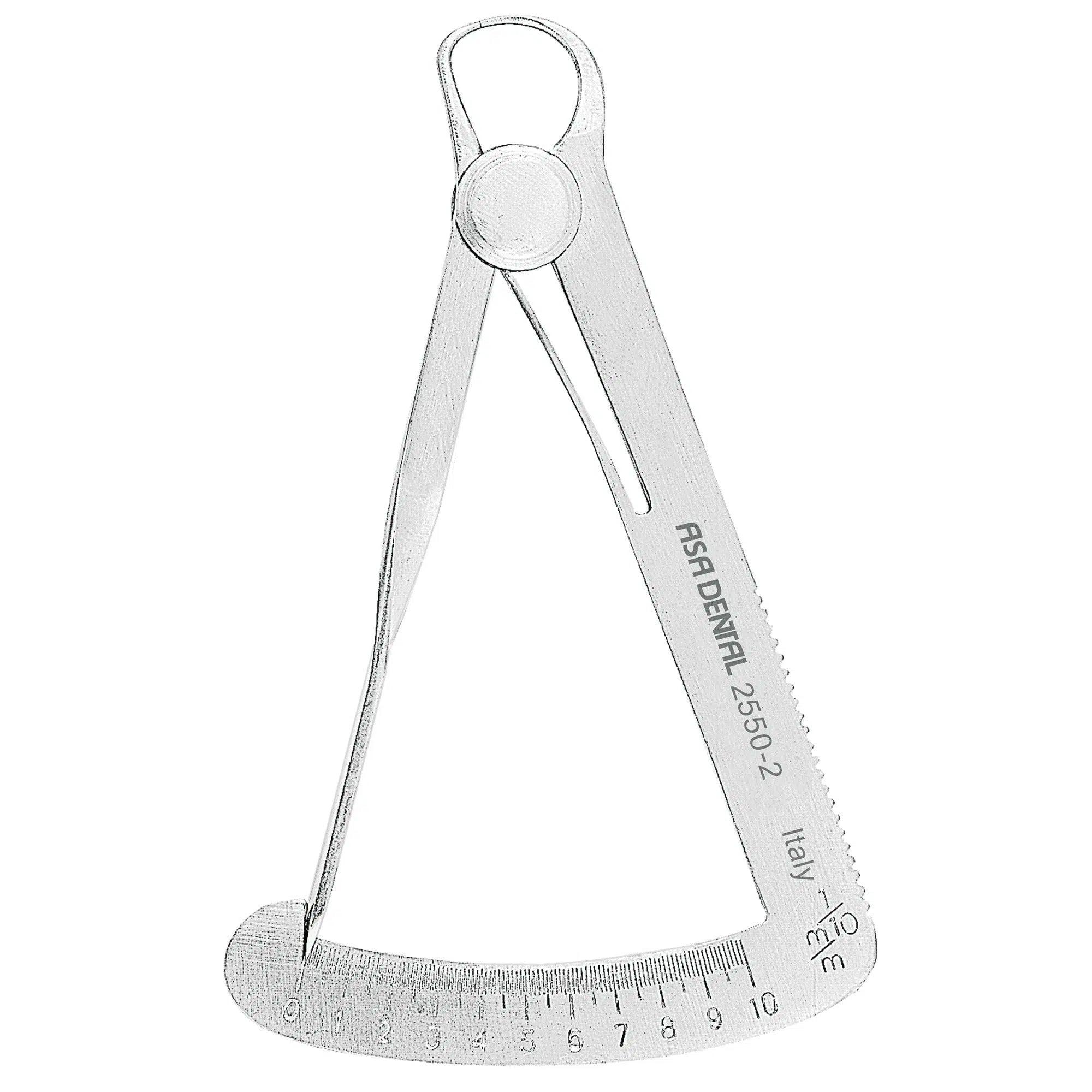 Asa Dental Schuifmaat 0-10 mm Iwanson voor metaal decimal caliper
