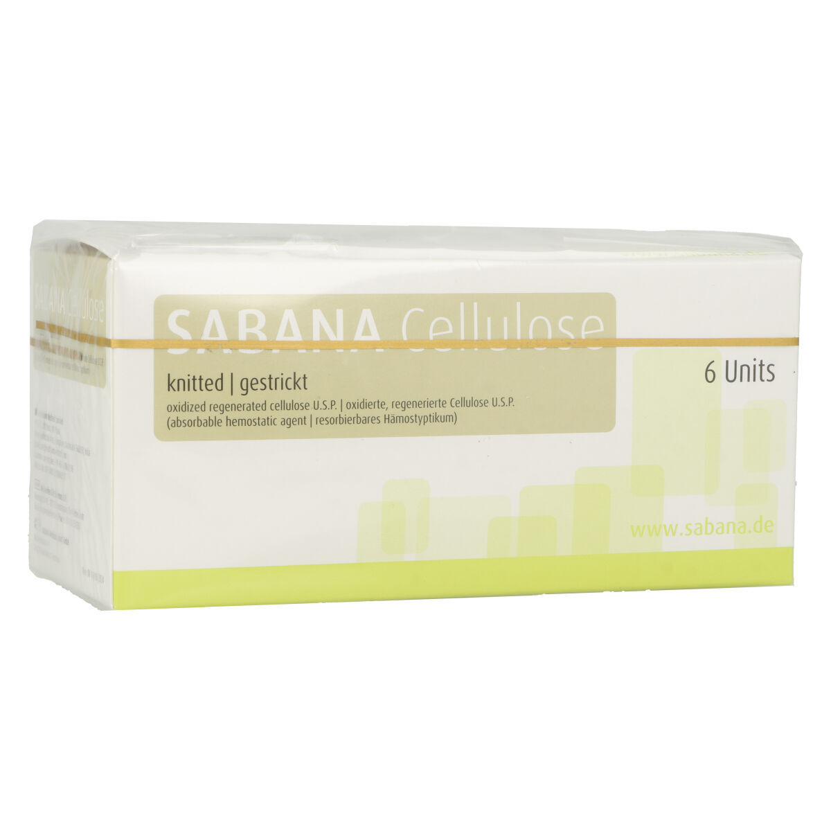 SABANA® Cellulose compresses de gaze hémostatiques résorbables -tricotées