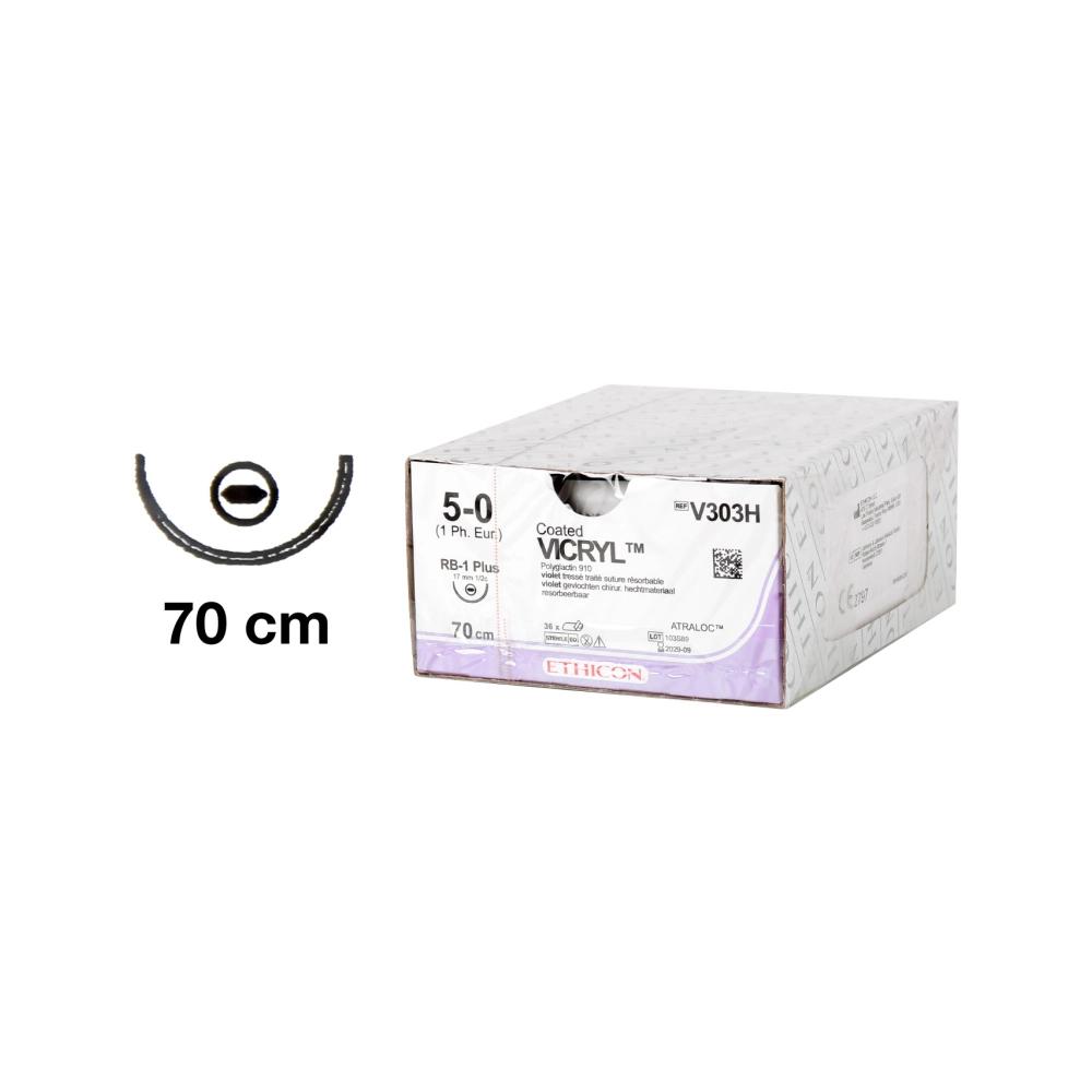 Ethicon Vicryl Plus 5-0 ronde 17 mm VCP303H 36x70 cm
