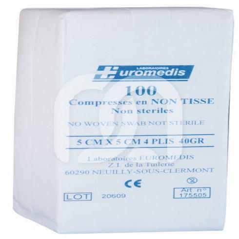 Compresses Non-Stériles Non-Tissées - Euromedis (100)
