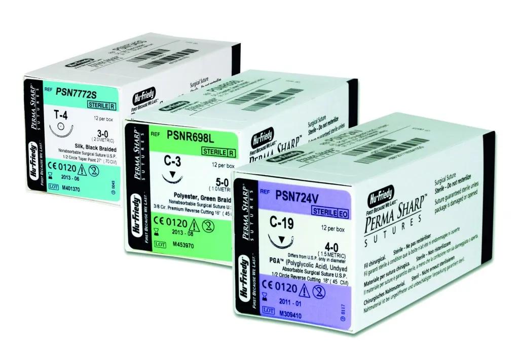 Sutures acide polyglycolique teint - Perma Sharp (12)