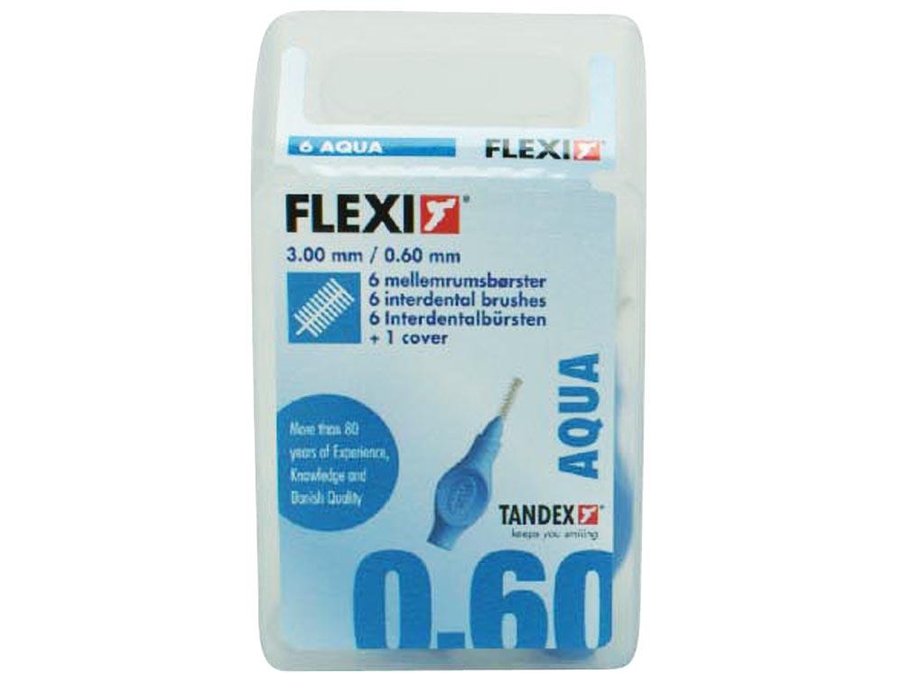 Interd.borstel Flexi blauw 1,0 6st.