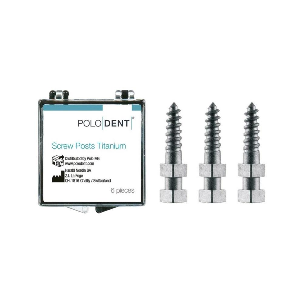 PoloDent screw posts titane S-3 6 pcs