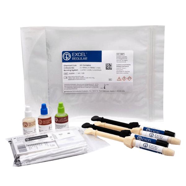 Excel Reliance Regular : Kit Adhésif et Résine sans Fluor (4 seringues de 6 g)