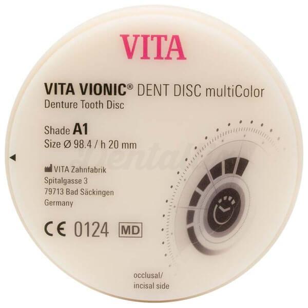 Vionic Dent Disc multiColor : Disque de fraisage multicolore (Ø 98,4 mm)