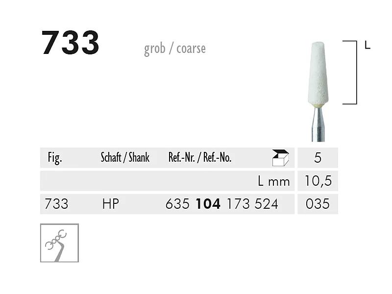 733 HP polijstpunt (white, hard)