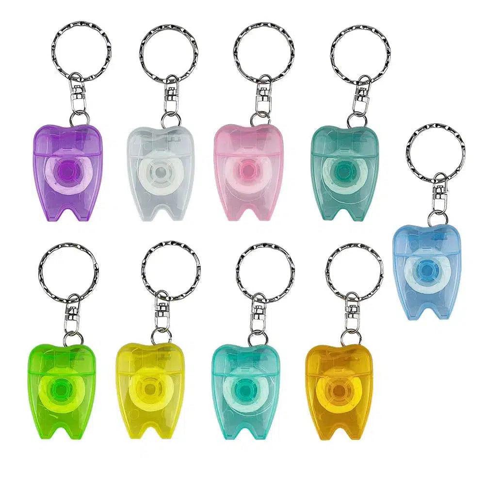 Tandarts sleutelhanger flossdraad cadeau