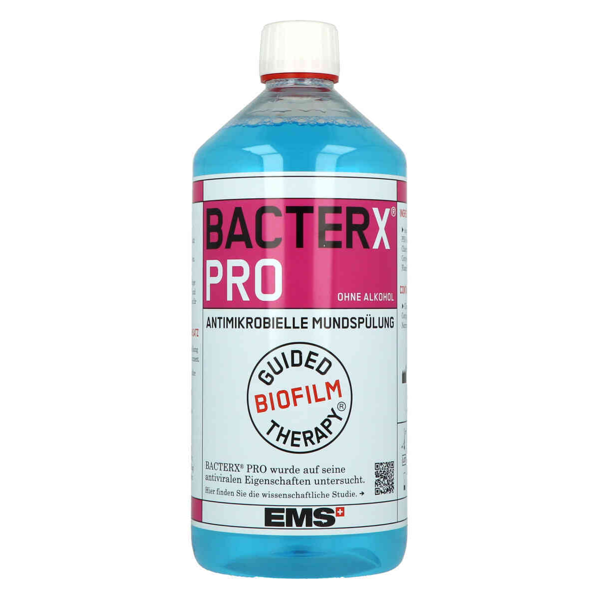 BACTERX® PRO bain de bouche sans alcool (0,1% CHX)