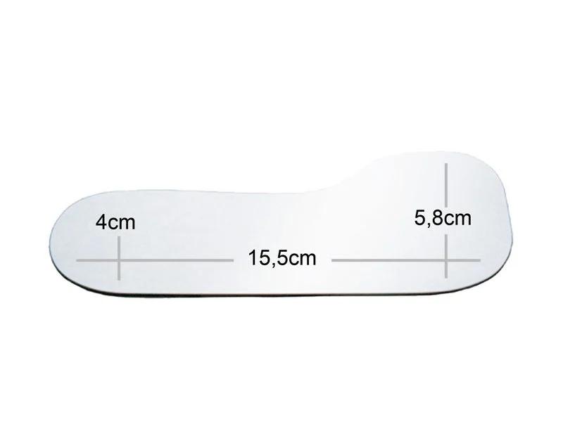 Miroir face linguale large - chrome