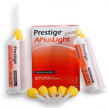 Prestige A Plus Light : Silicone pour empreintes dentaires (2 x 50 ml)