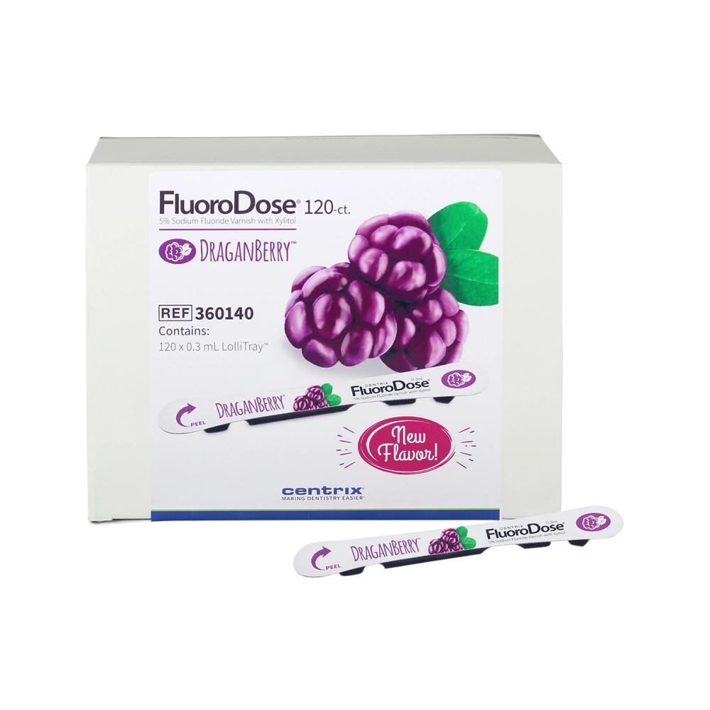 Centrix FluoroDose vernis avec Xylitol DraganBerry Single Dose 120x 0,3 ml