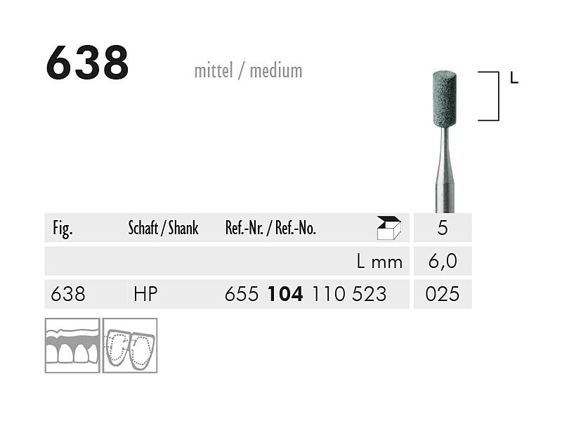 638 HP slijppunt (green, medium)